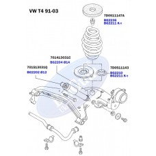 Комплект проставок пружини (задній) VW Т4 91-03 (верхня/нижня)